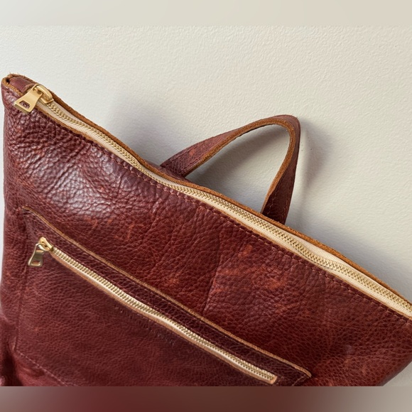 Portland leather goods, backpack, nutmeg main image 5
